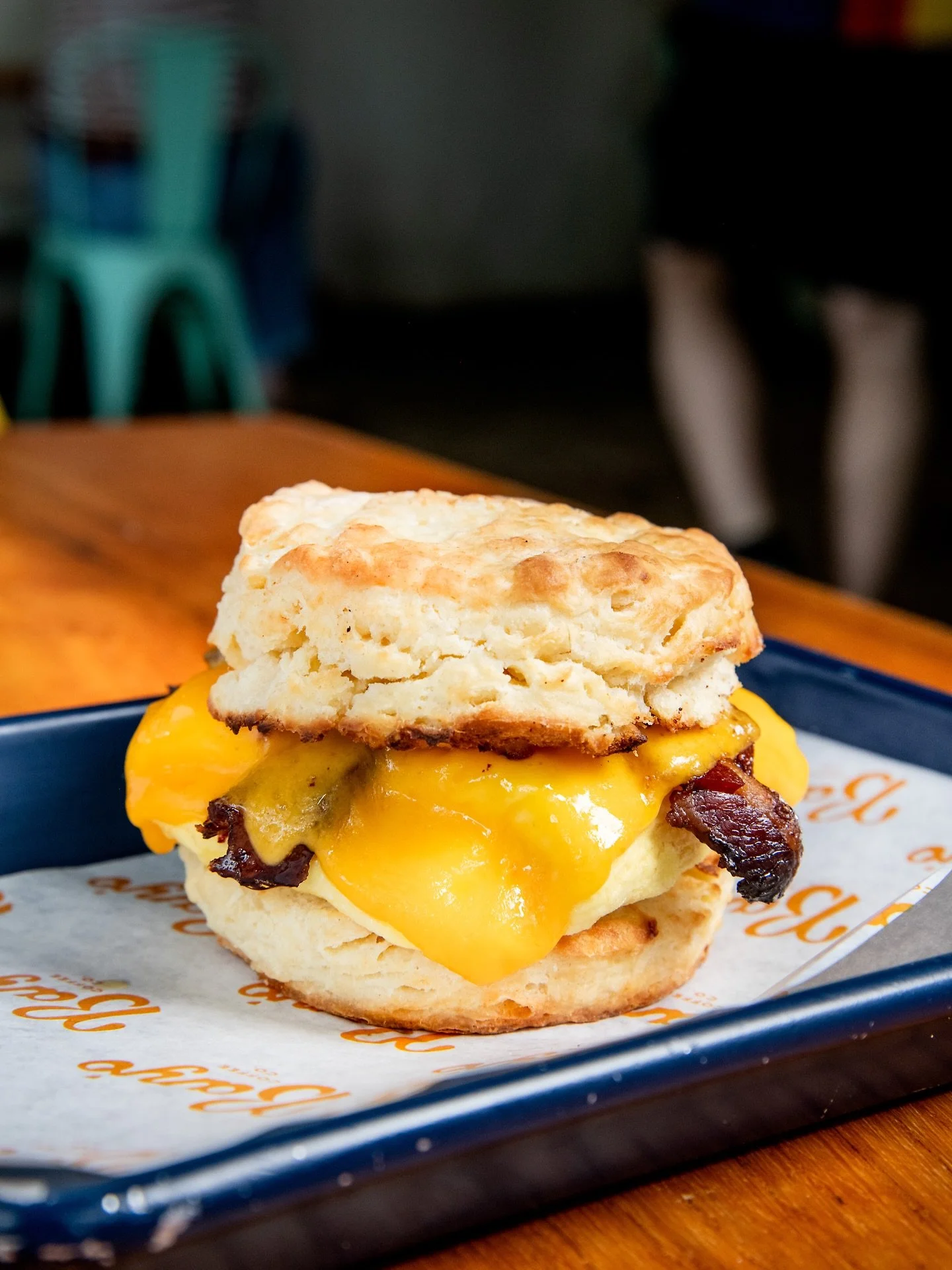 Some call it a Gas Station Biscuit, others call it the Banjo Biscuit. 

We just call it homemade and melt in your mouth delicious. And you can have it three ways. 🤤 

1. As a breakfast sandwich w/ your choice of protein, egg, &amp; melty cheese. 

2