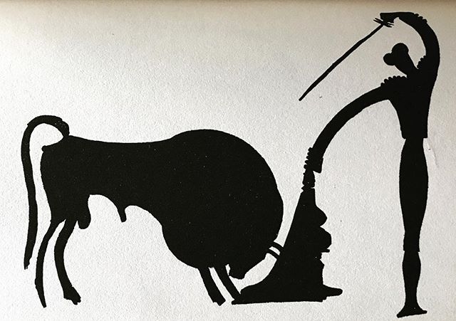 Wilhelm Hunt Diederich (1884-1953) is best known for his distinctive silhouette-style animal designs. His early childhood, spent on a vast estate in Austria-Hungary, inspired his love of fauna. Later, he moved to Boston, and encouraged by his grandfather, Barbizon painter William Morris Hunt, he became a sculptor. Diederich was also celebrated for making everyday objects, such as lamps and fire screens, into works of art. In 1934, he created a series of whimsical animal weathervanes for the newly restored Central Park Zoo – many of which can still be seen. "The Matador" (c 1921), The Dial, April 1921. Scofield Thayer Collection. #thedialmagazine #scofieldthayer #williamhuntdiederich #williammorrishunt #matador #silhouette #robertmoses #centralpark #centralparkzoo #metmuseum #metdrawingsandprints #blackandwhitephoto #arthistory #artoftheday