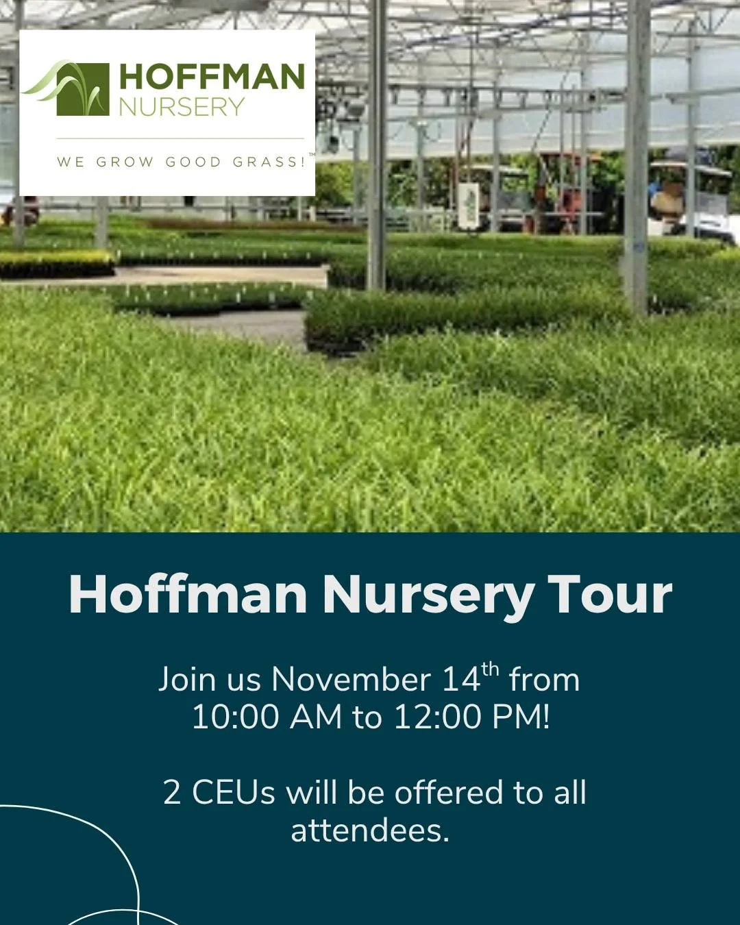 Join NCASLA for a tour of the Hoffman Nursery on November 14th from 10:00 AM to 12:00 PM!

Come spend the morning at Hoffman Nursery to learn about operations and innovations related to one of NC's largest plant nurseries specializing in Native Grass