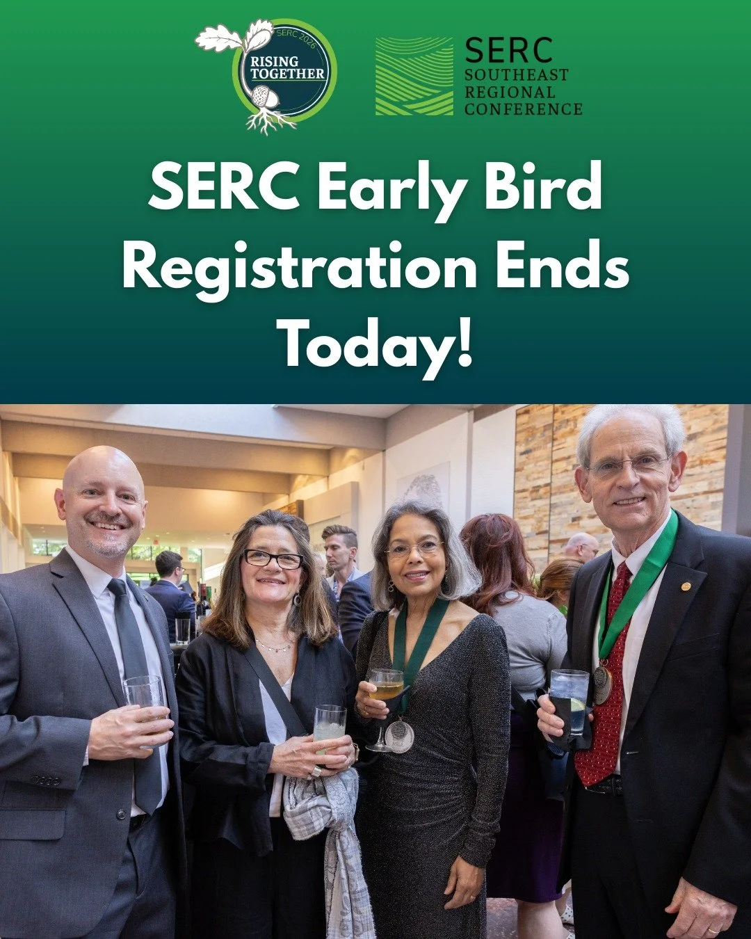 ‼️Today is the last day for SERC Early Bird Registration!

Join us in Raleigh from May 29th to June 1st for an incredible weekend. Hear from landscape architects from across the country, network with firms and professionals from all over the southeas