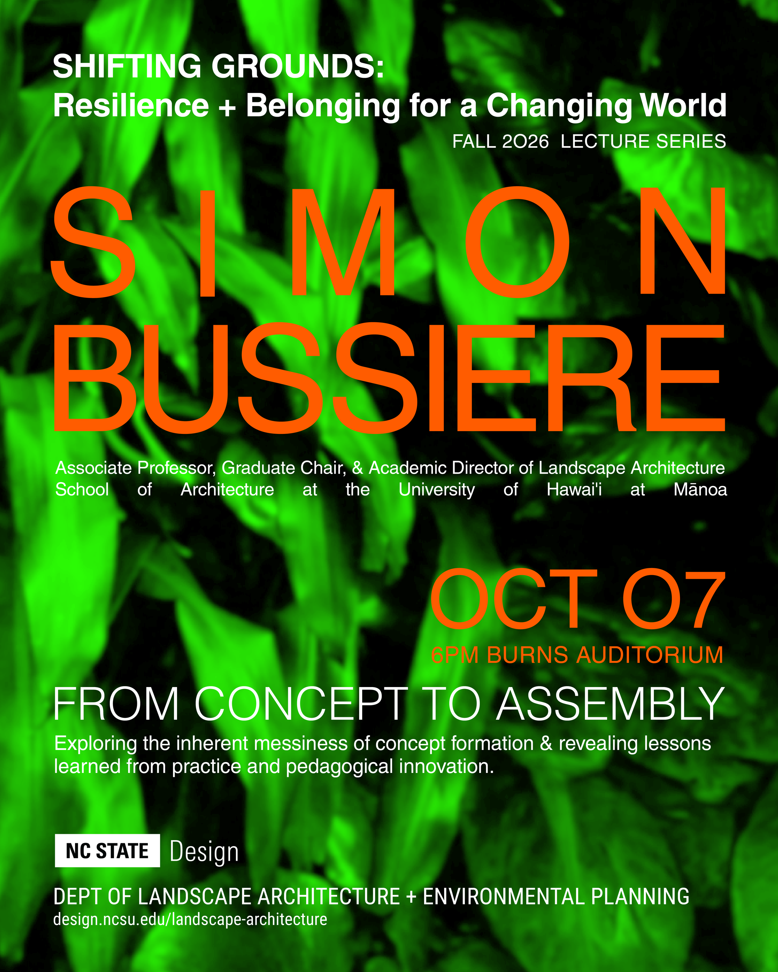 Fall 2026 lecture series, Shifting Grounds: Resilience + Belonging for a Changing World!