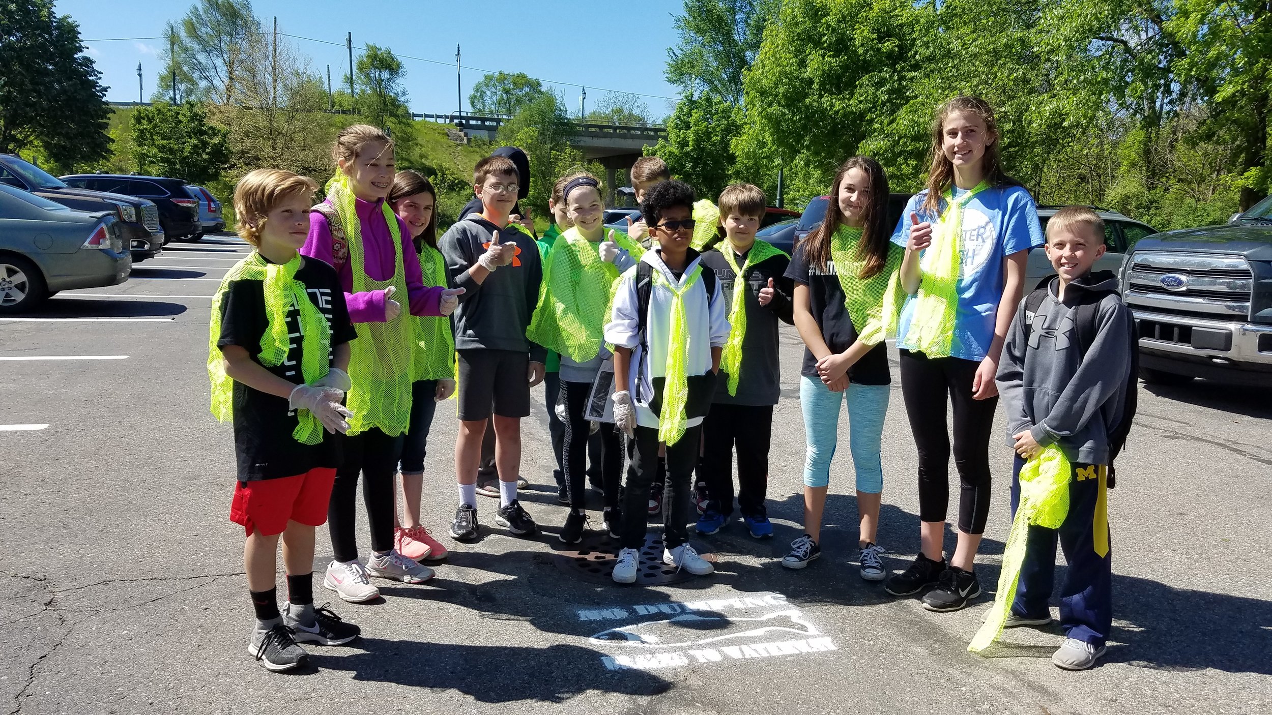 East Rockford Middle School Students Marking Storm Drains