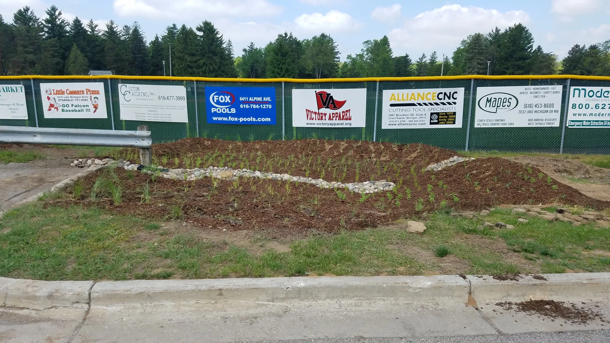 West Catholic High School demonstration site, one month post-construction