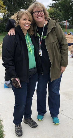 Patty Tolly, left, and Sandy Brunett started a partnership between Forest Hills and Grandville students to observe local water systems