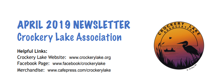 Crockery Creek Lake Association April Newsletter