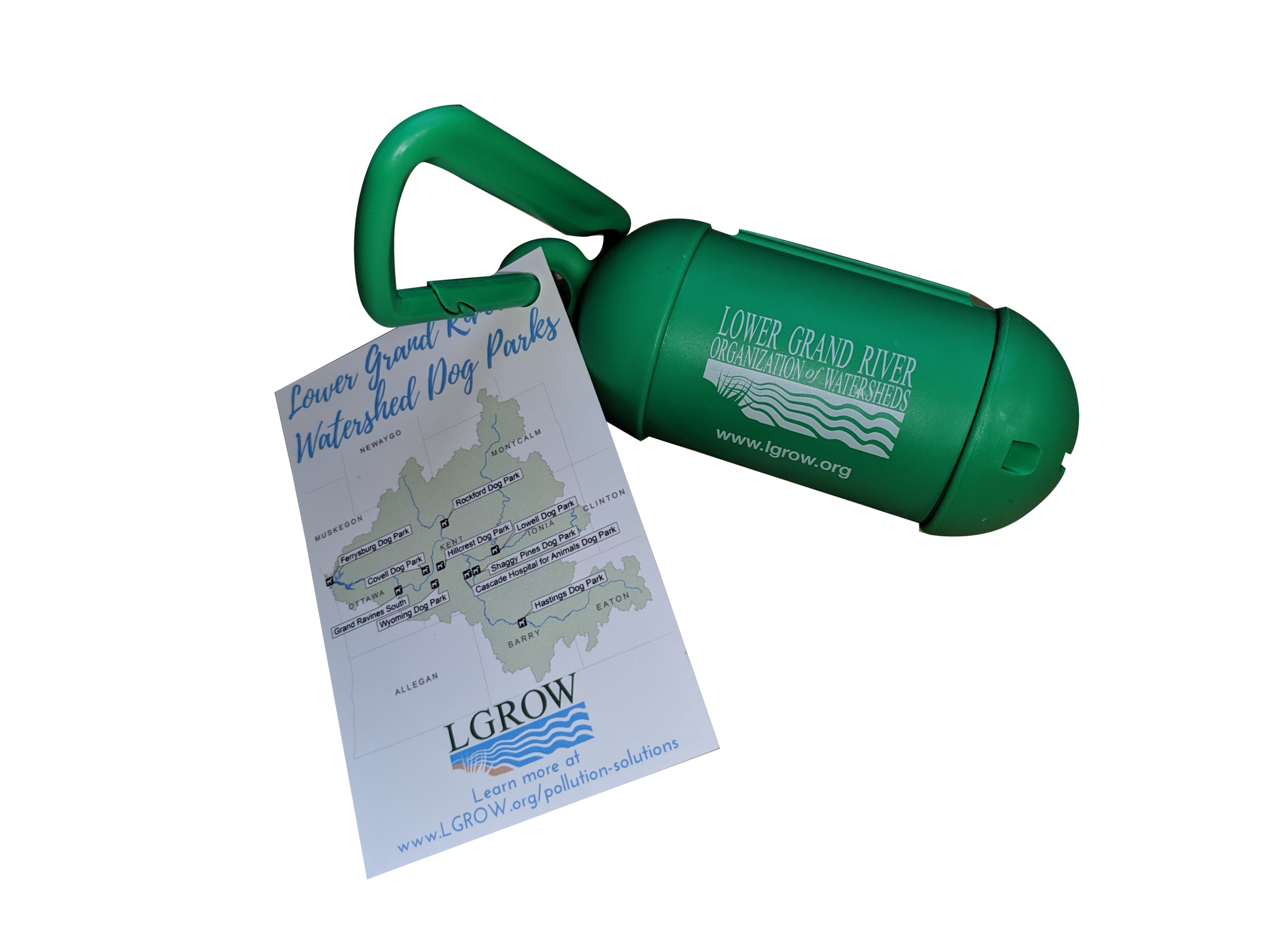 Pet waste bag dispenser with waterproof dog park tag