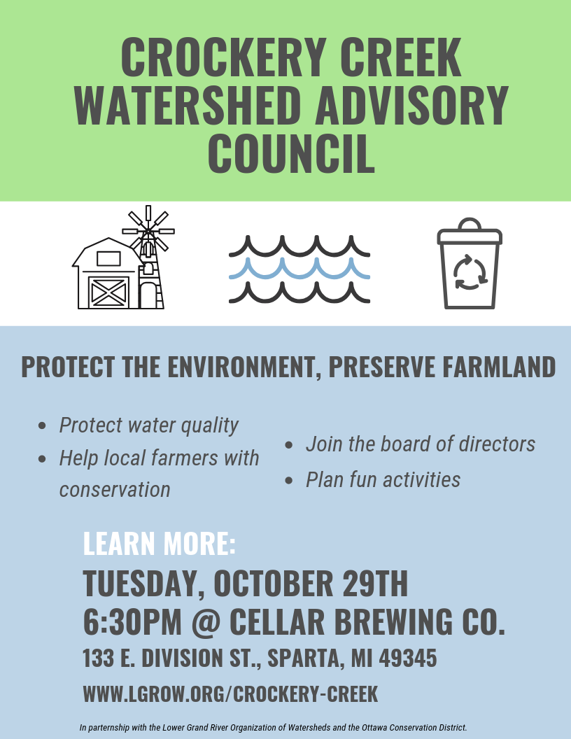 Crockery Creek Watershed Advisory Meeting Announcement