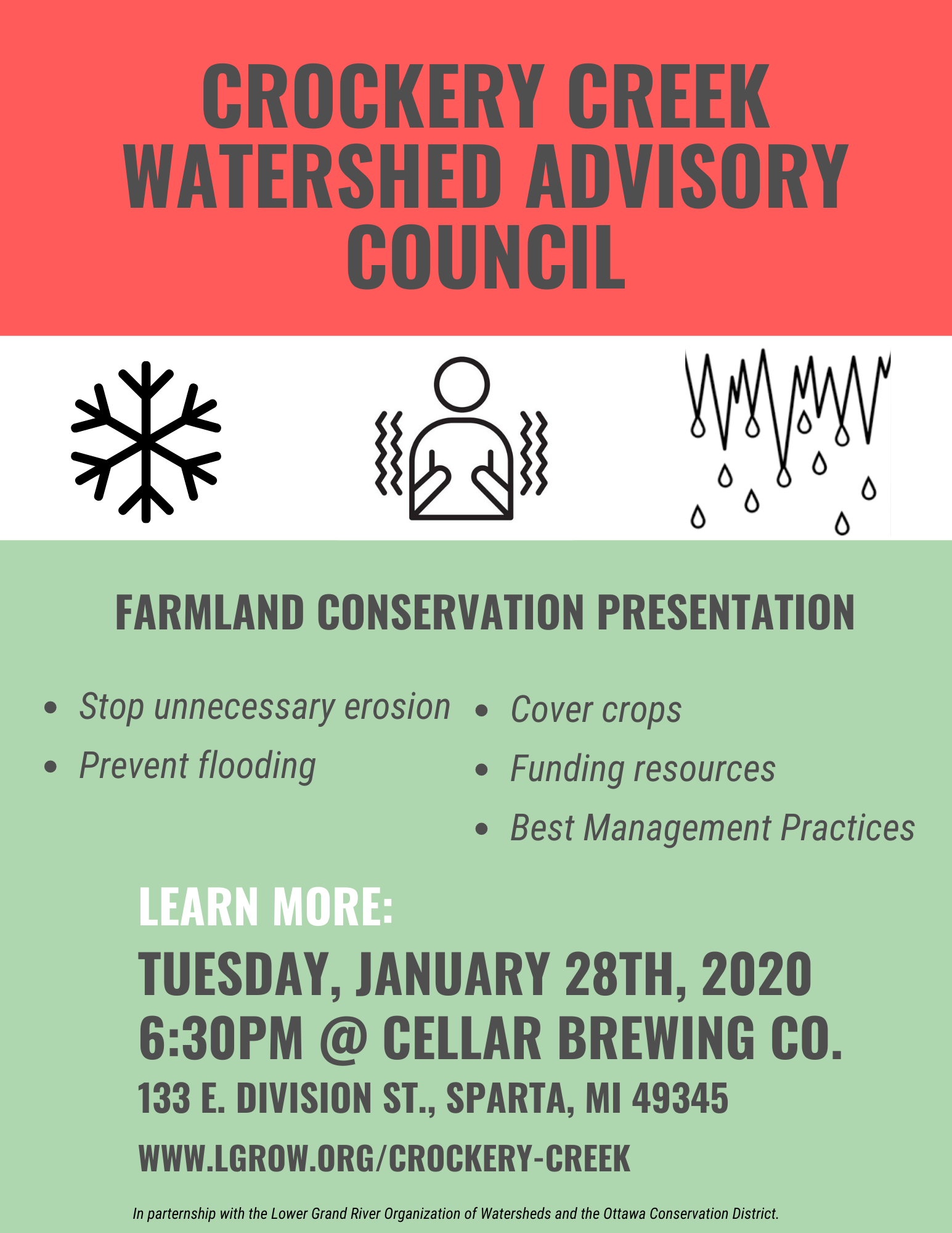 Crockery Creek Watershed Advisory Council Hosts Speaker on Resources for Farming, Land and Water Best Management Practices 