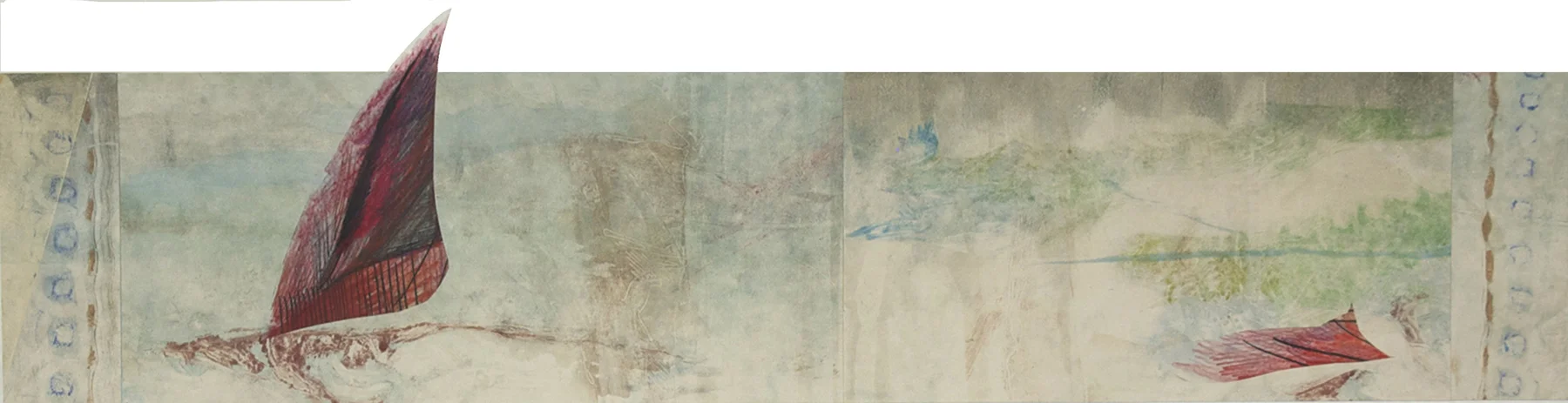 Remnant, monotype, collage, 2014