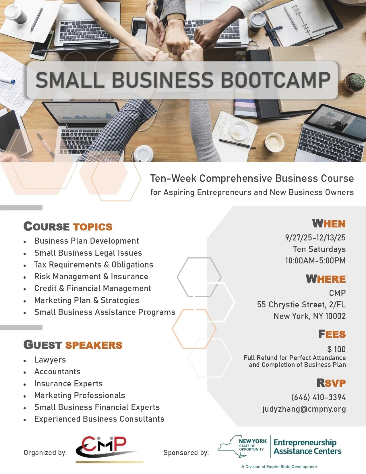 2025 Small Business Bootcamp Starting on September 27