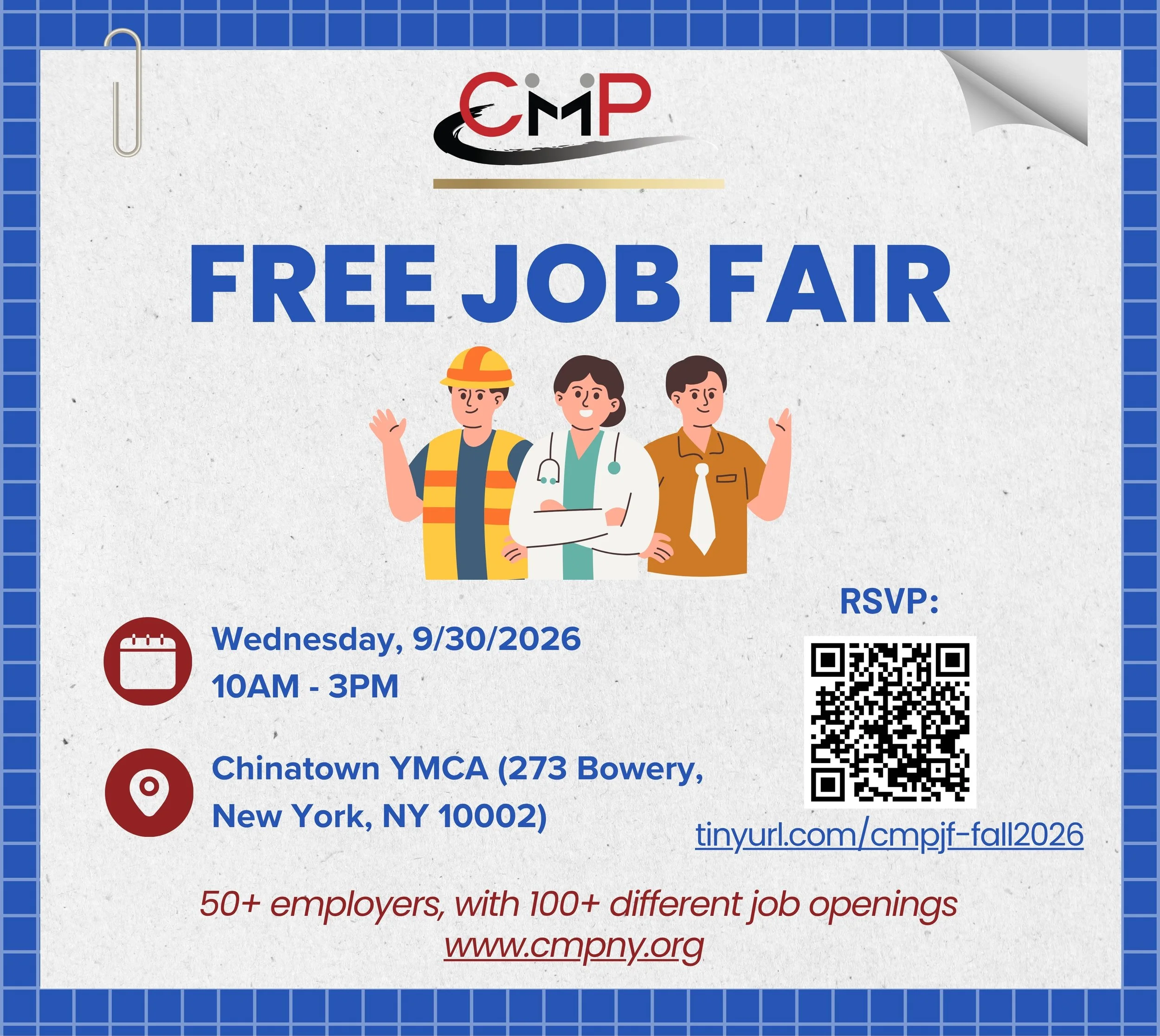 Looking for a job? Join CMP’s FREE Job Fair on 9/30!