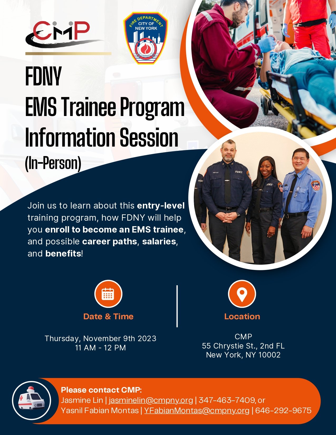 Second FDNY EMS Trainee Program Info Session! — CMP