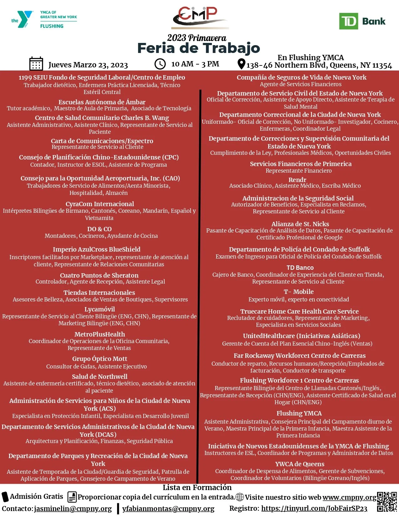 CMP 2023 Flushing Job Fair March 23 — CMP