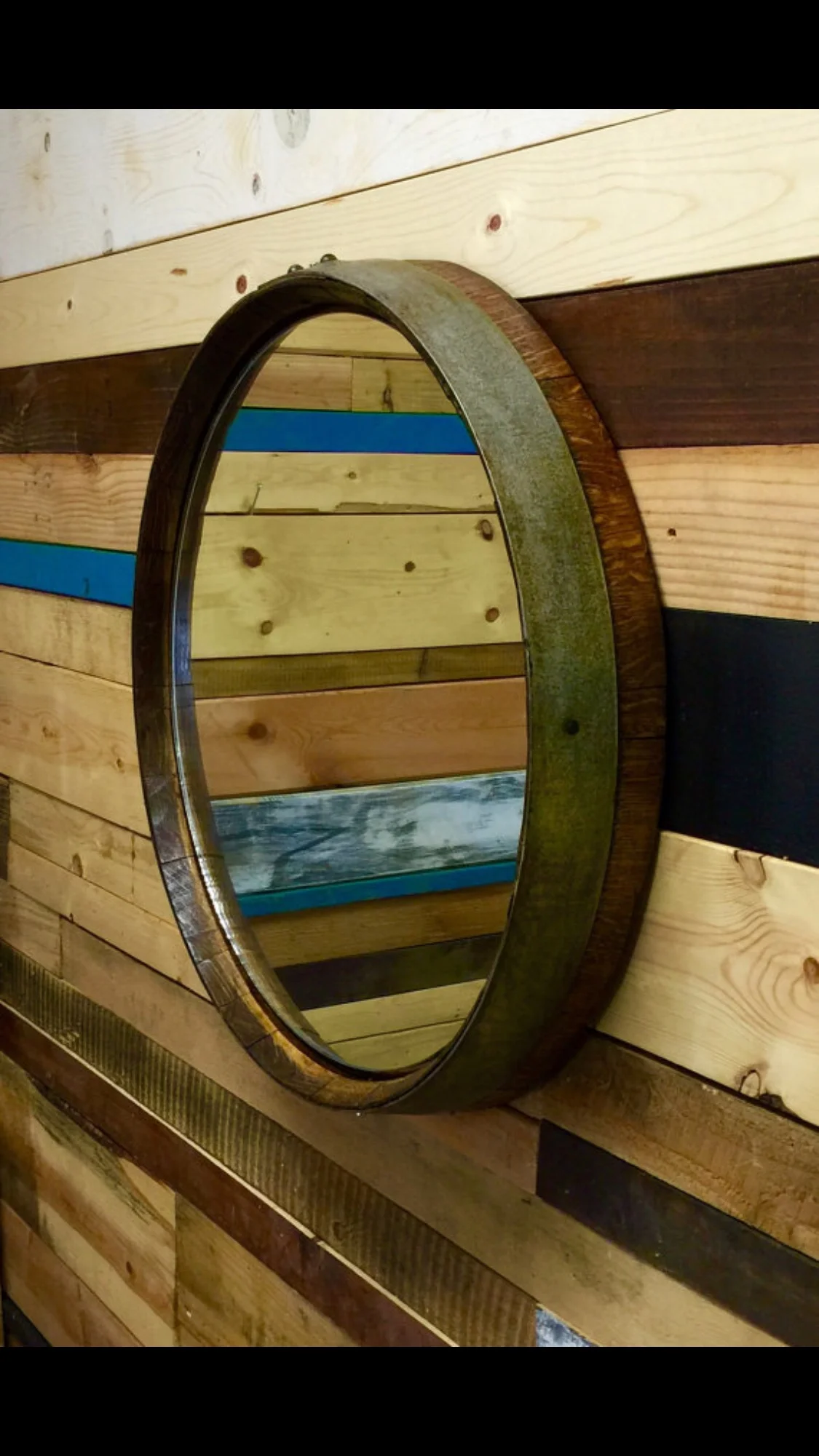 Wine Barrel Mirror