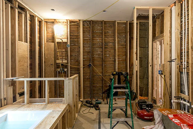 Interior photography during renovation