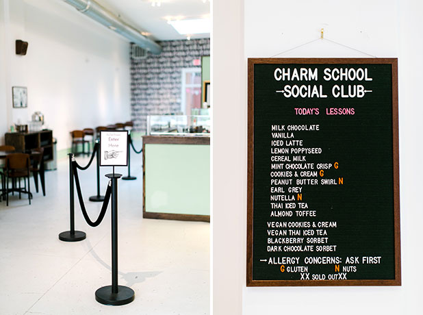Interior photography by Sarah Der, downtown richmond ice cream shop