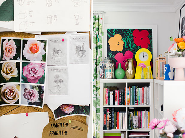 A designer's colorful office and work space - Sarah Der