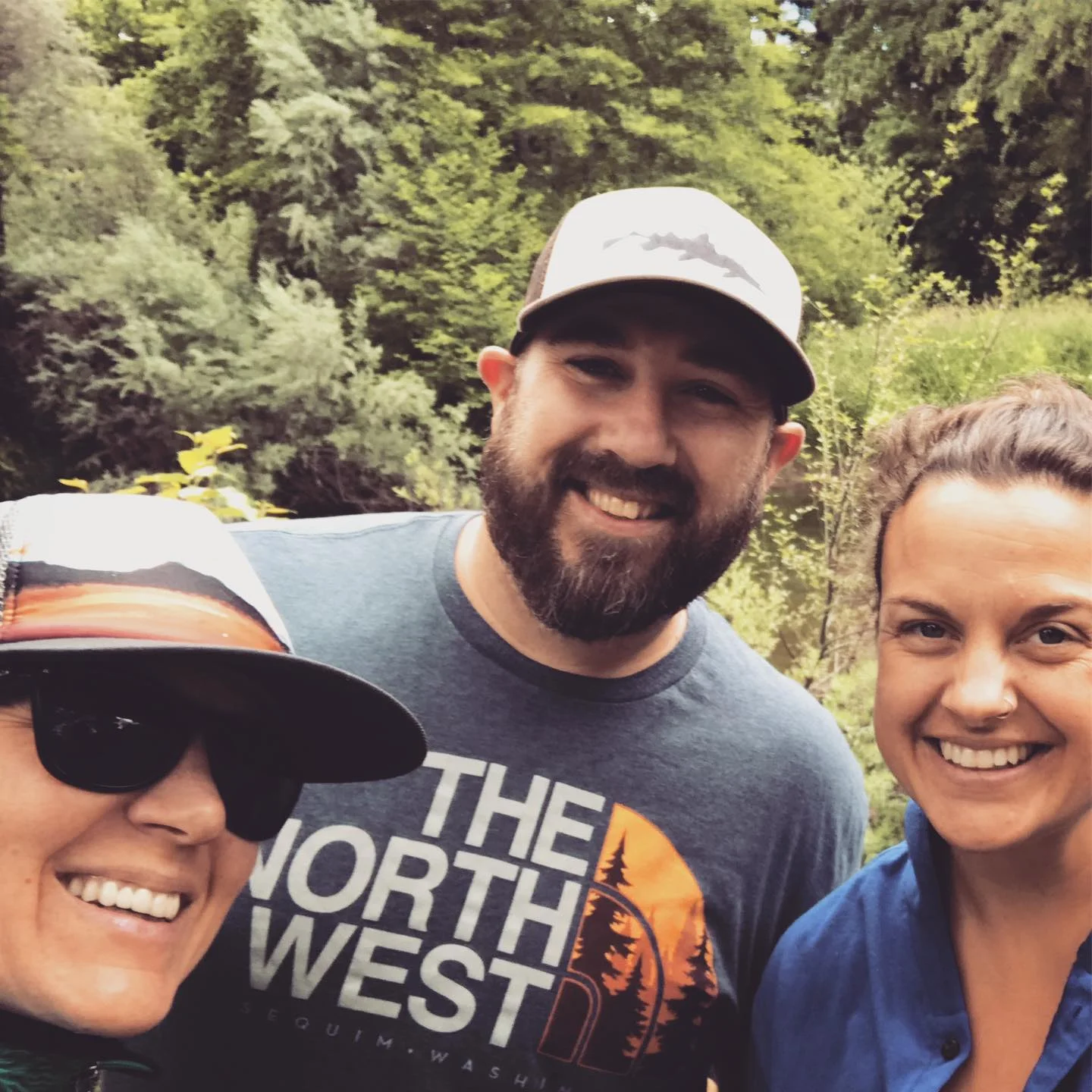 Robyn Janssen, Riverkeeper. Jesse Staten, 2019 WQ Intern. Sara Mosser, RRK Outreach Coordinator.