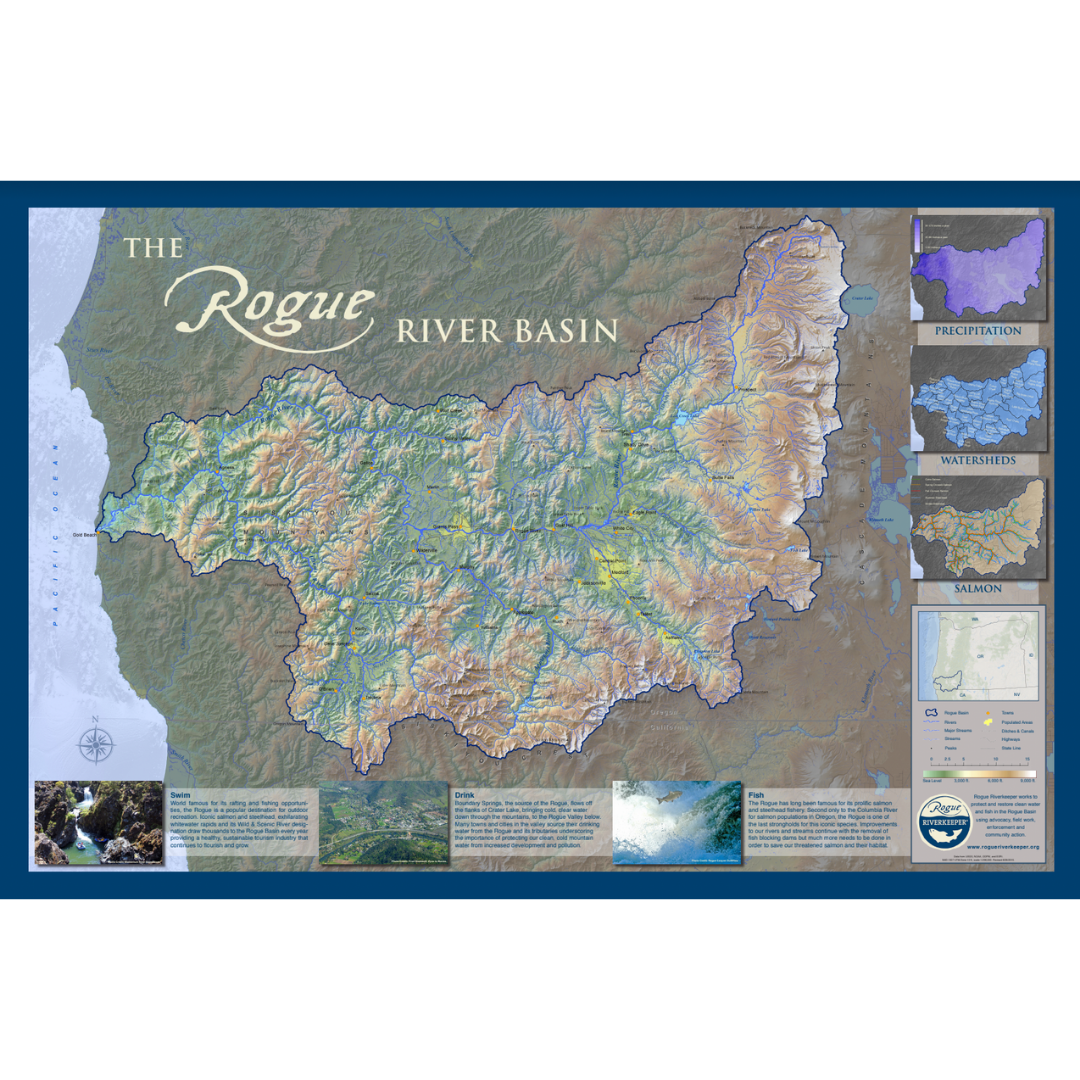 Rogue River Fishing Holes Map Rogue River Fishing Holes Map