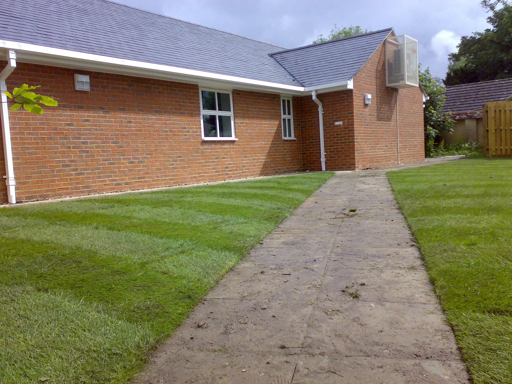 Turf and Landscaping around a new school building