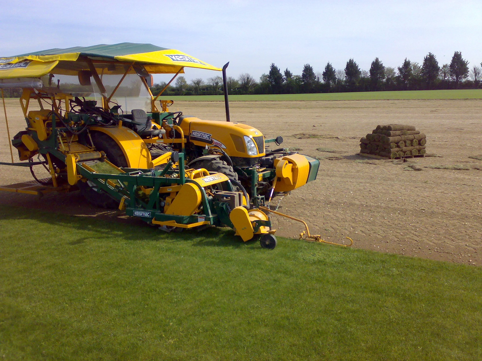 The self steering Kesmac turf harvester
