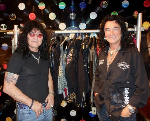 SAYING FAREWELL TO AN OLD FRIEND (Photo: Robin McAuley and Paul Shortino from "Raiding the Rock Vault")