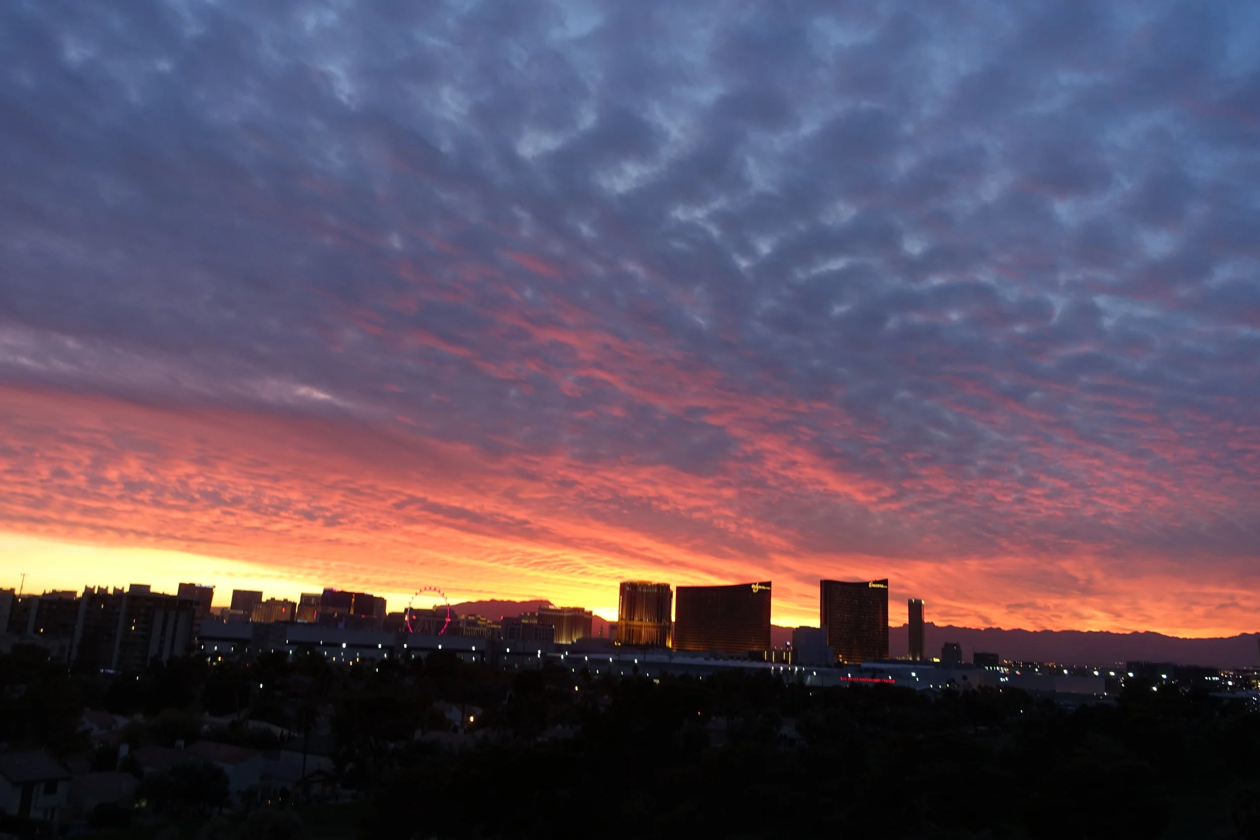 A fiery sky on Dec. 5, 2016