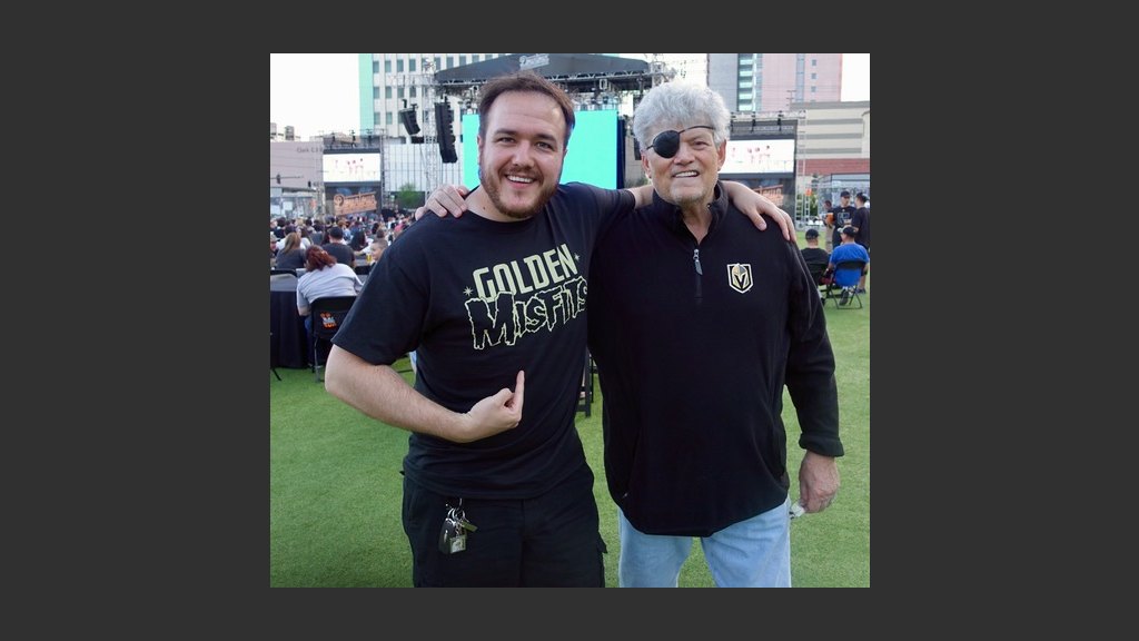 WITH MY GOOD FRIEND, SHAWN TEMPESTA OF KTNV-TV, CHANNEL 13'S "MORNING BLEND" AT THE GOLDEN KNIGHTS' VIEWING PARTY AT THE DOWNTOWN LAS VEGAS EVENTS CENTER ON MONDAY. PHOTO: Scooter the Beerguy