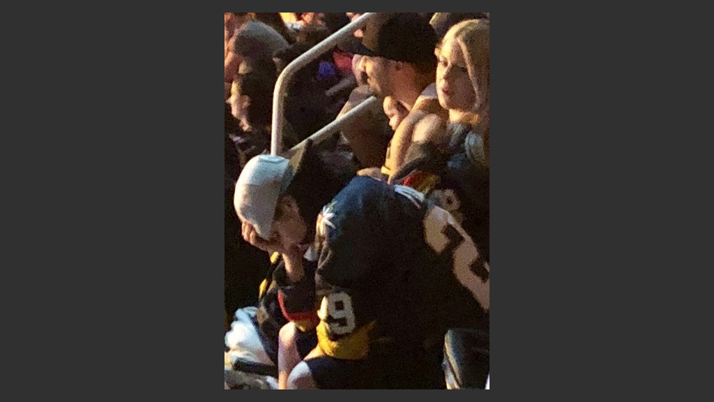 A GOLDEN KNIGHTS FAN TOOK IT HARD AS THE RELENTLESS CAPS PULLED AWAY. Photo: Norm Clarke
