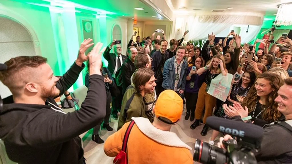 Dan Reynolds takes a photo of the release party. Courtesy photo