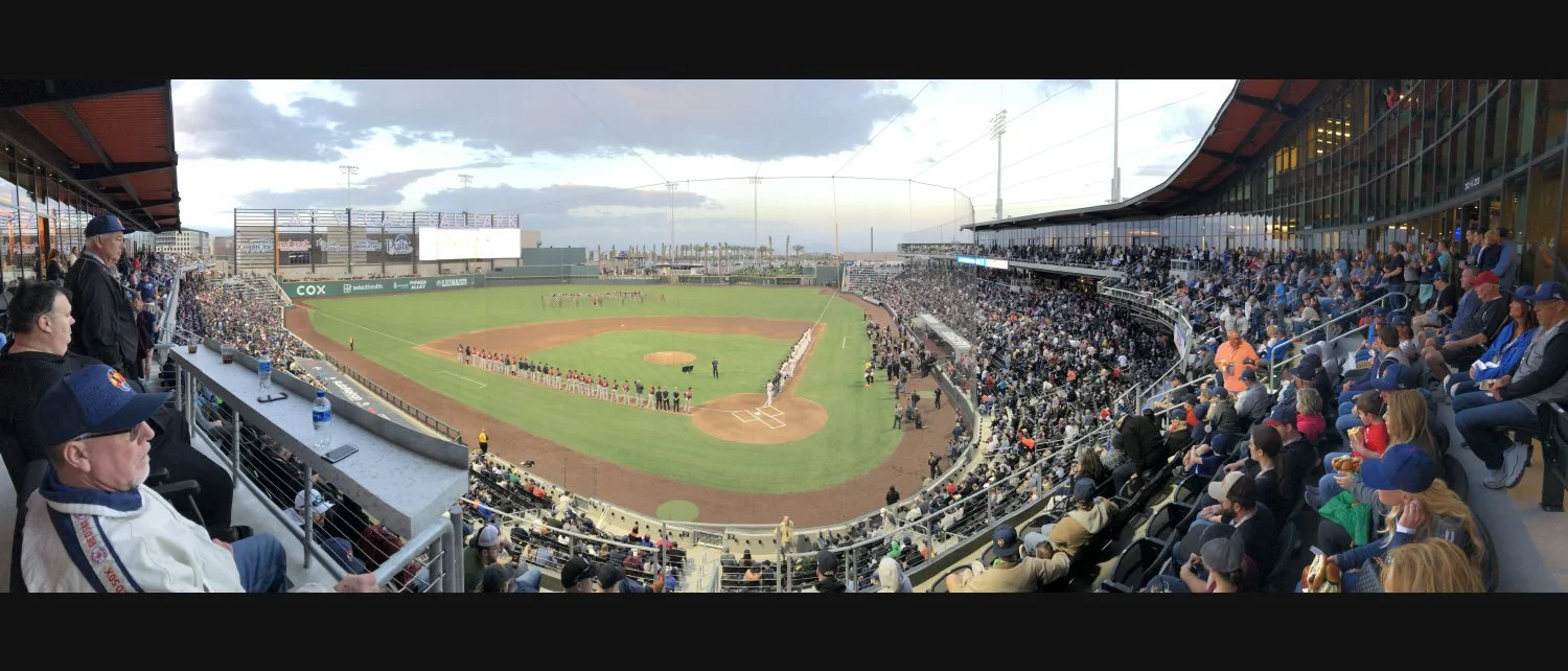 A sold-out crowd of 11,000-plus for the opening of Las Vegas Ballpark, home of the Class AAA Las Vegas Aviators. Photo: Norm Clarke