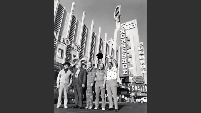 Johnny Moss, Chill Wills, Amarillo Slim, Jack Binion, and Puggy Pearson. Photo: Wikimedia Commons