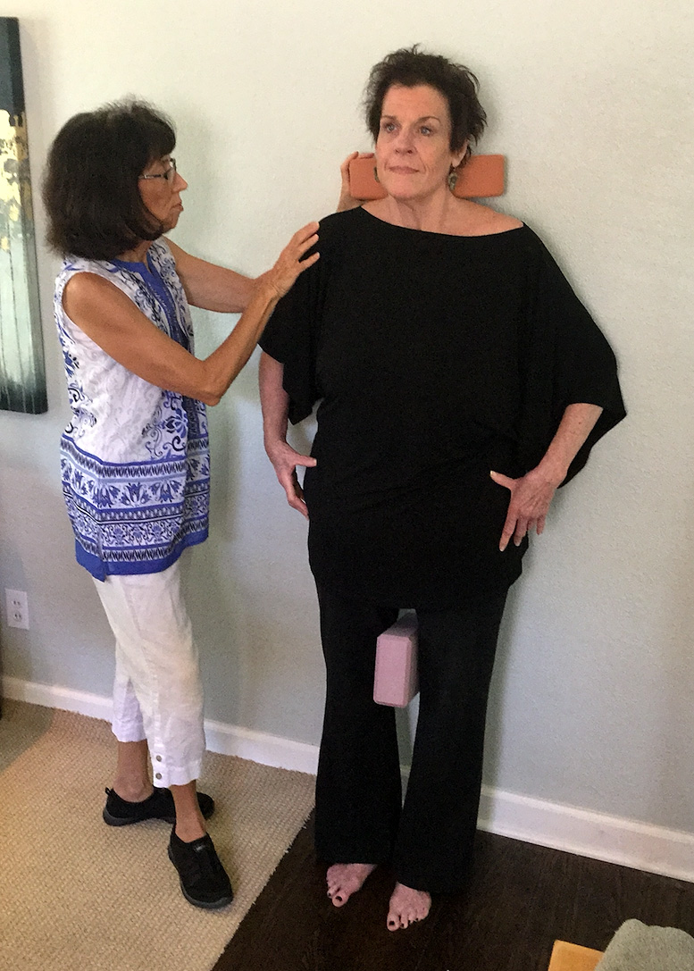 Better posture can be achieved with wall alignments.