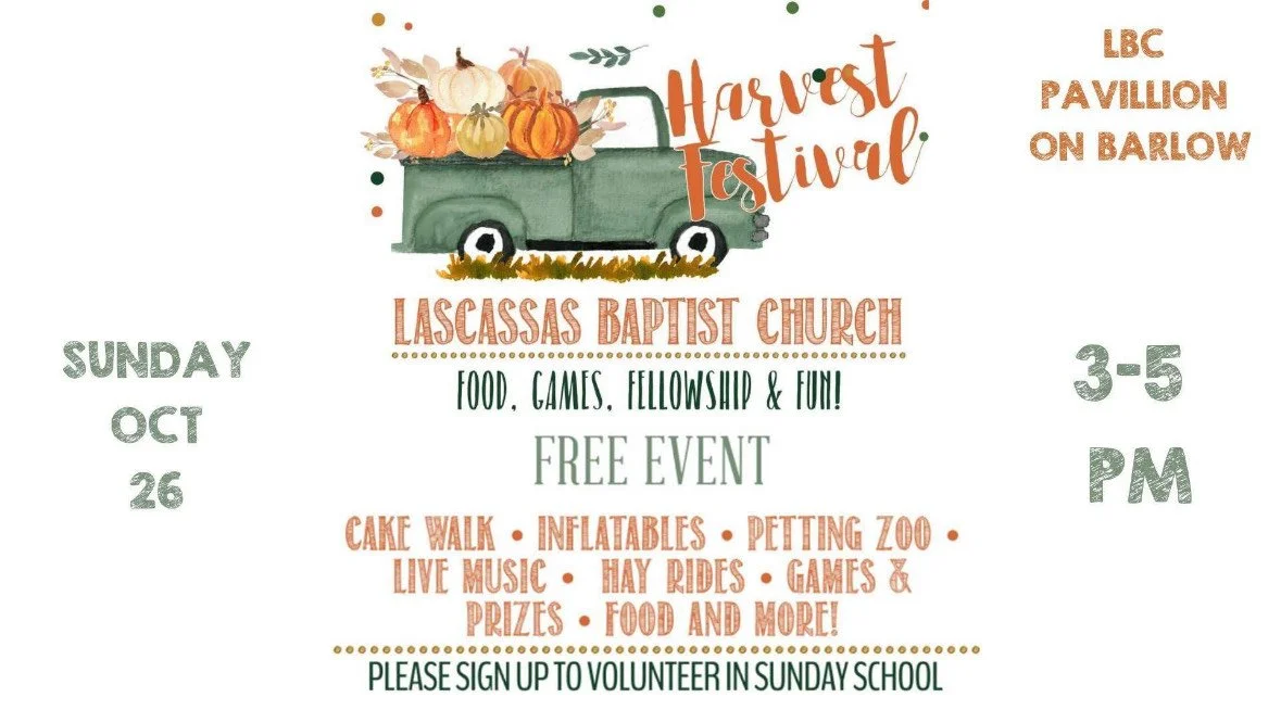 Make plans to join us for the LBC Harvest Festival this Sunday!