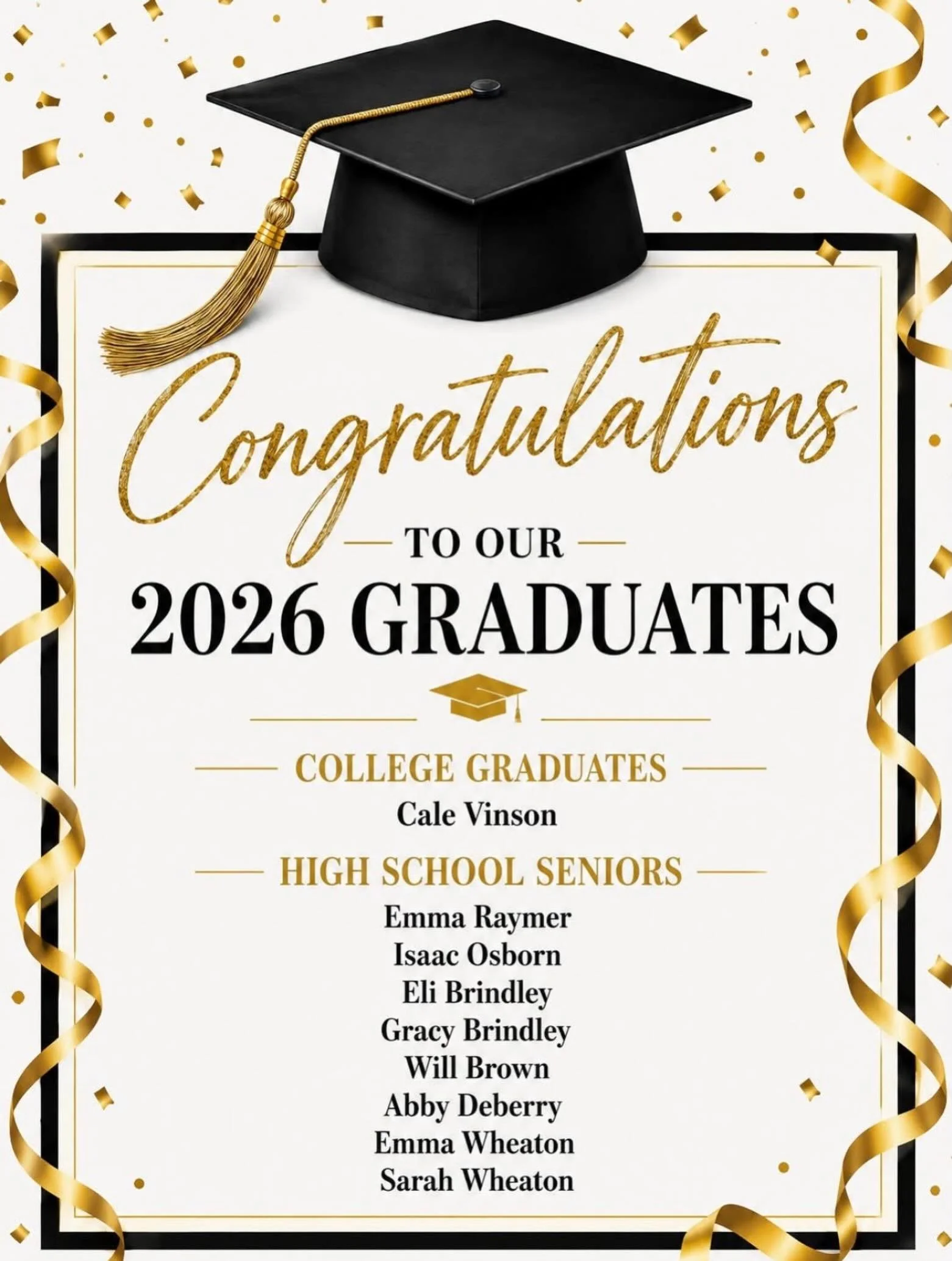 Congratulations to our graduates! 🎓
Praying for you as God leads you into the future and all He has planned for your lives. #ClassOf2026 #LBCFamily