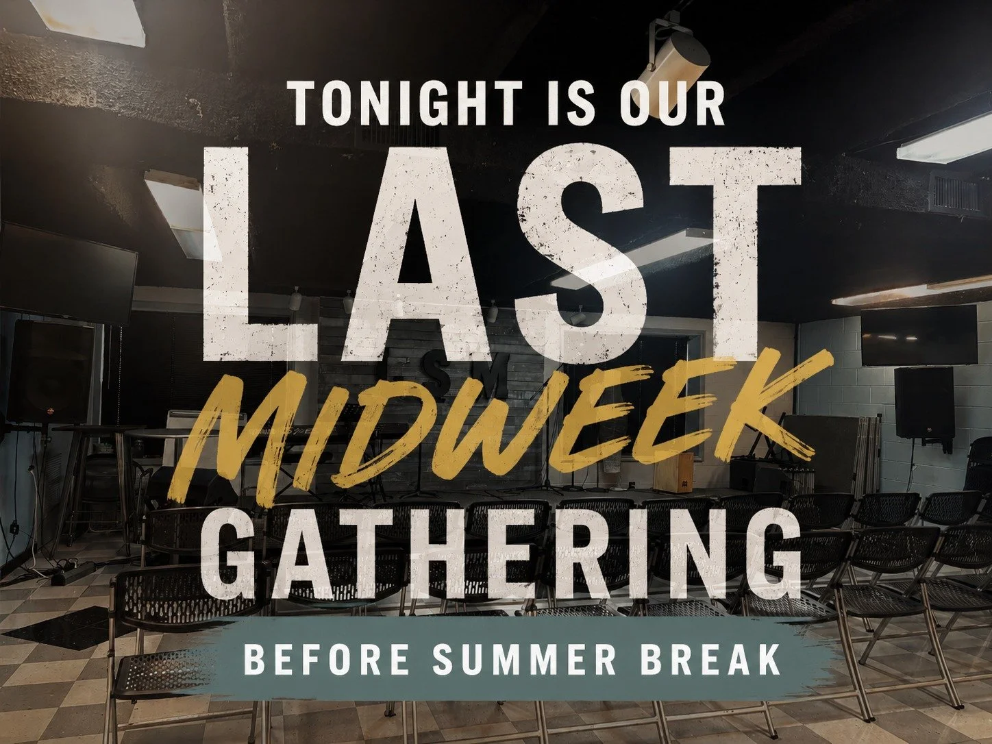 Join us tonight at 6PM for our final Midweek Gathering of the school year before we kick off summer! ☀️ You won&rsquo;t want to miss it &mdash; see you there!
