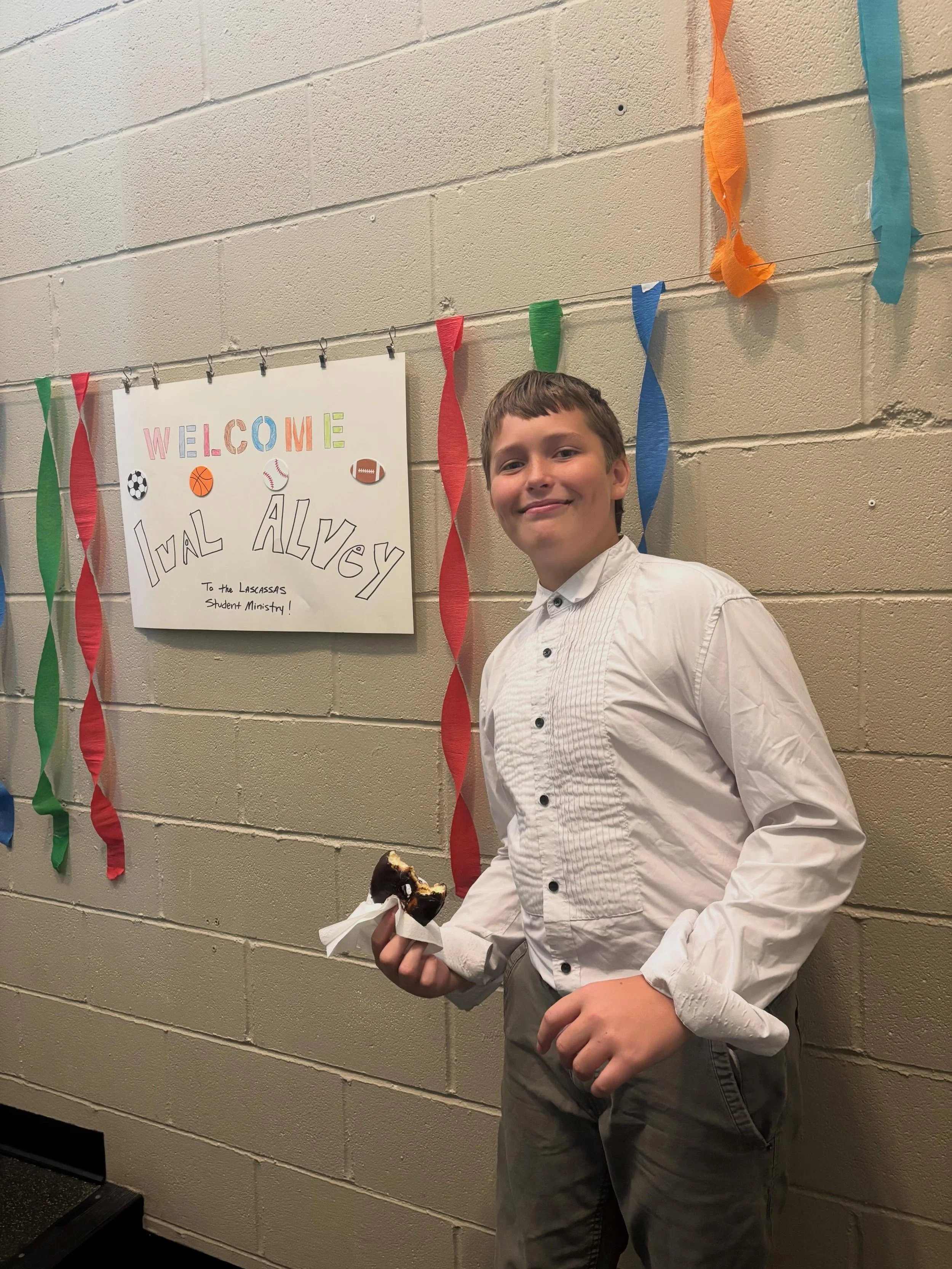We&rsquo;ve got a new face in Student Ministry! 🙌
So excited to welcome Ival Alvey as he officially joins us as a 6th grader in the Lascassas Student Ministry. We&rsquo;re thankful he&rsquo;s here and can&rsquo;t wait to see all that God has in stor