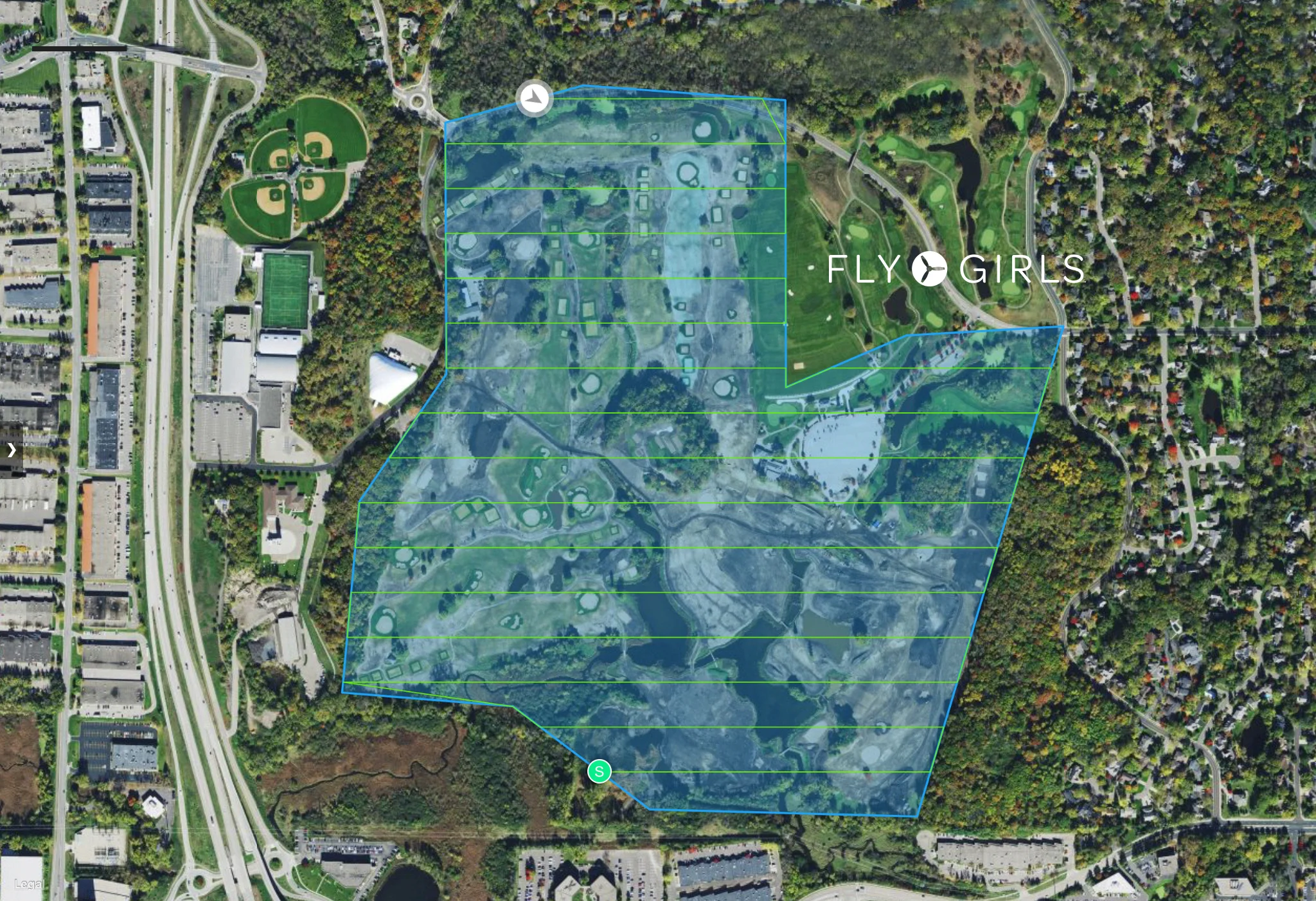 Construction progress photo of Braemar Golf Course by drone