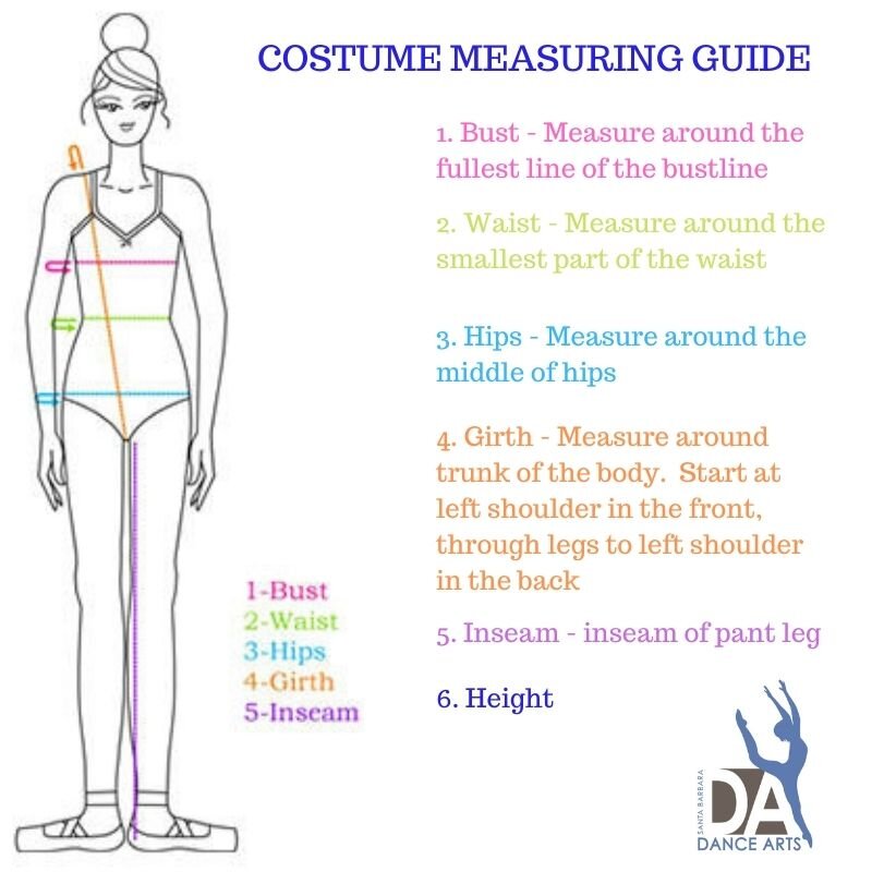 Costume Measuring Guide — Santa Barbara Dance Arts