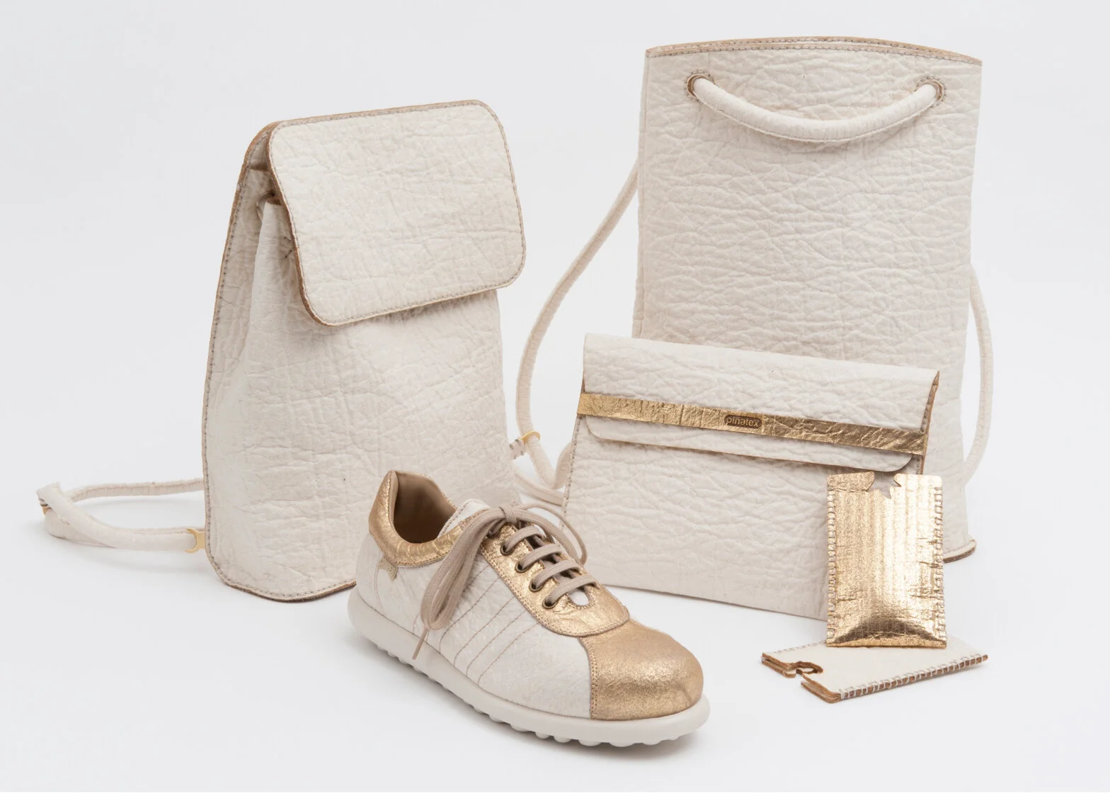 Piñatex is a natural leather alternative made from cellulose fibres extracted from pineapple leaves (Spain).