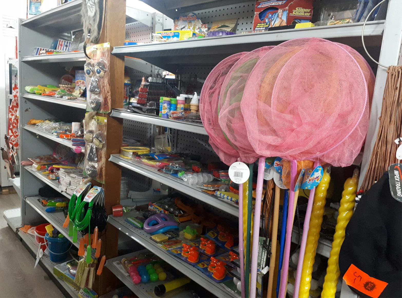 Toys and sand castle construction supplies for all ages.