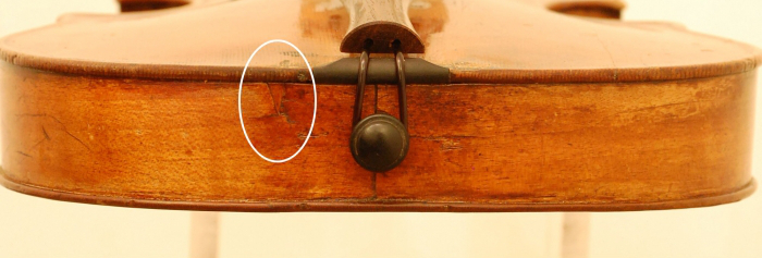 This rib was very thin, cracked, and had an old, badly-fit repair that was coming apart.