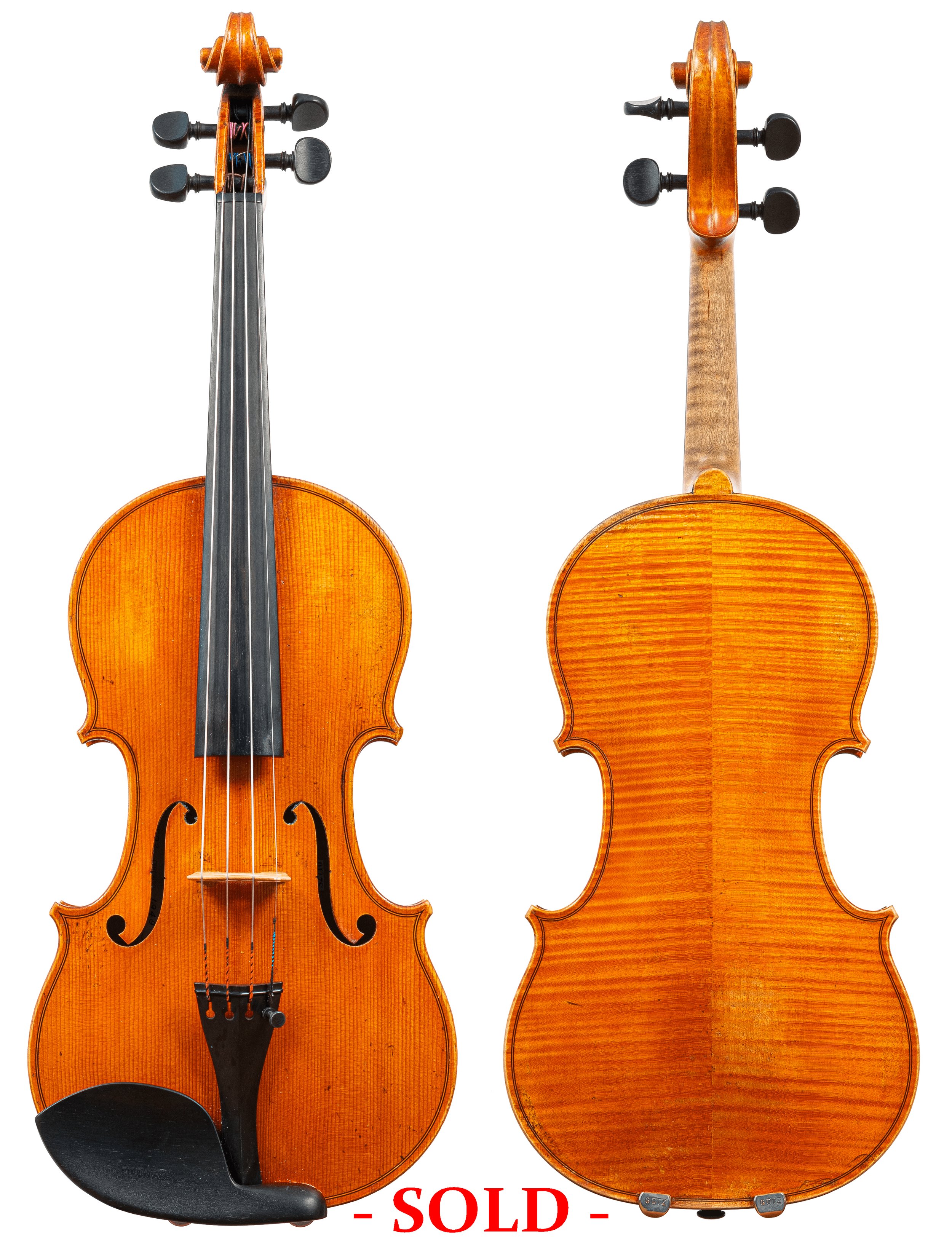 -SOLD- Carl Becker &amp; Son, Violin, Chicago 1949