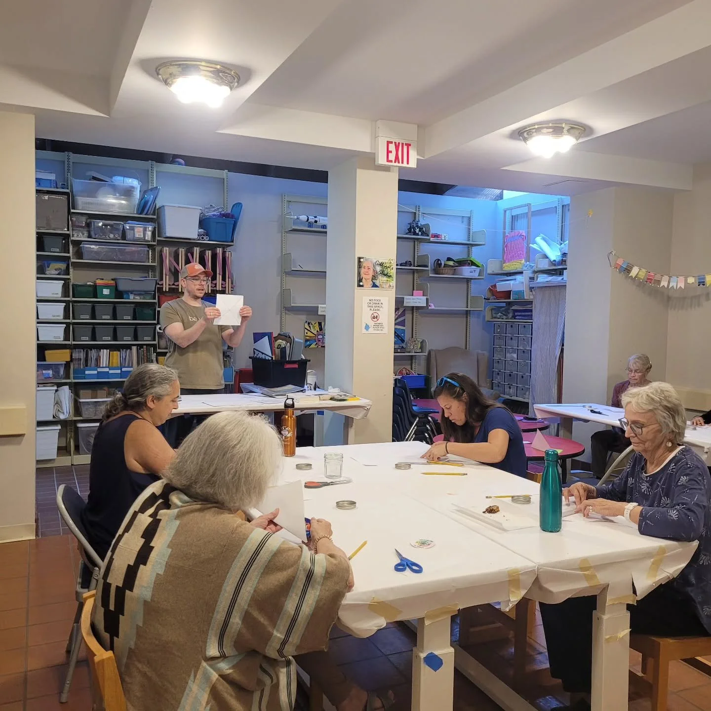 Thanks to @joga_with_joe_james for leading today's &quot;Mandalas and Mindfulness&quot; program at the library! What a wonderful way to join with community and take part in such a calming practice 🕊️