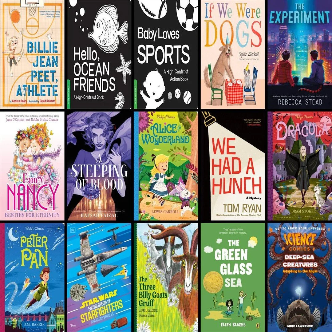 See the new items for young people at the Bushnell-Sage Library at:

*** http://wowbrary.org/nu.aspx?in&amp;p=3241-769-CUS1009 ***

This week's 25 new physical items for young people include &quot;Billie Jean Peet, Athlete&quot;, &quot;Hello, Oce
