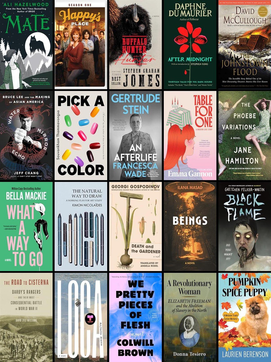 See the new items for adults at the Bushnell-Sage Library at:

*** http://wowbrary.org/nu.aspx?in&amp;p=3241-774-CUS1002 ***

This week's 21 new physical items for adults include &quot;Mate&quot;, &quot;Happy's Place: Season One&quot;, and &quot;