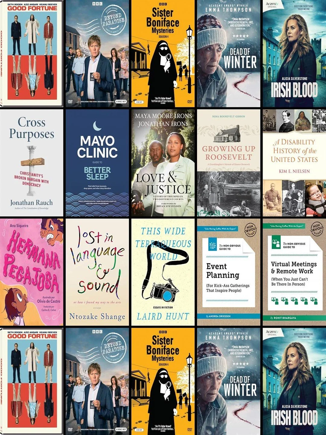 See the new items for adults at the Bushnell-Sage Library at:

*** http://wowbrary.org/nu.aspx?in&amp;p=3241-779-CUS1002 ***

This week's seventeen new physical items for adults include "Good Fortune", "Beyond Paradise: Season Thre