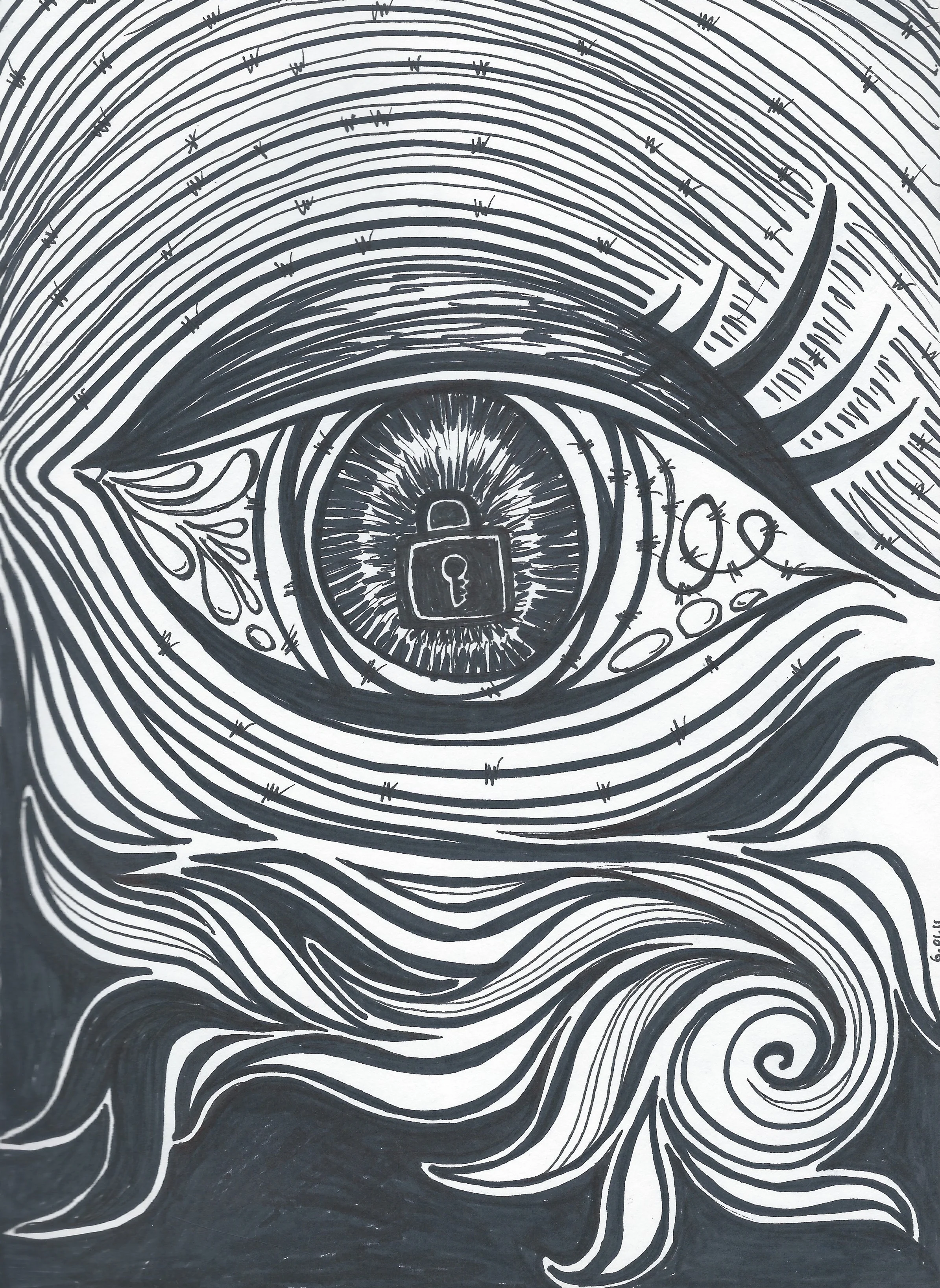 mental illness secrets lock eye swirls art rivka korf.jpeg