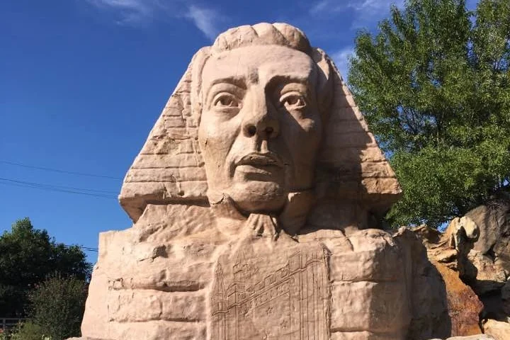 One of my favorite places in Utah: the sphinx sculpted to look like Joseph Smith.