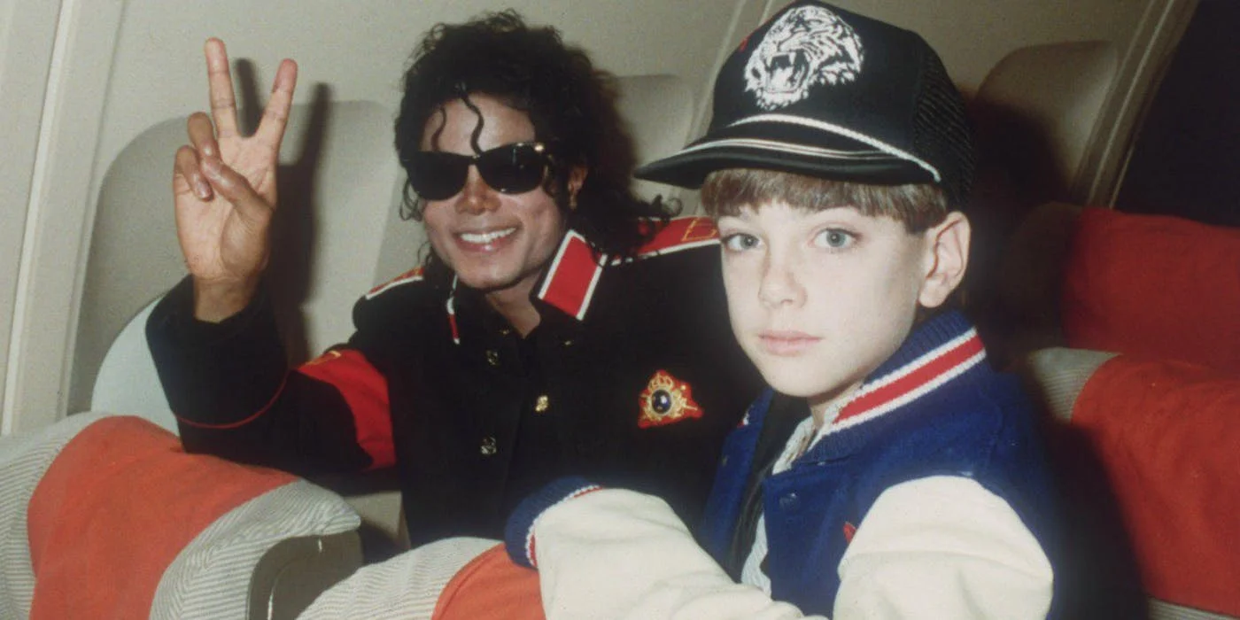 Michael Jackson is pictured with 10-year-old Jimmy Safechuck, who, as an adult, alleges the singer sexually abused him as a child. Those allegations, along with others made by Wade Robson, are the subject of a recent documentary on HBO, Leaving Neverland.